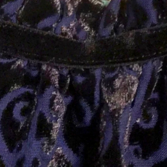 🐦 Beautiful Max Studio Flocked Velvet Scrolled Damask Camisole Tank Blouse - XL - Picture 8 of 16